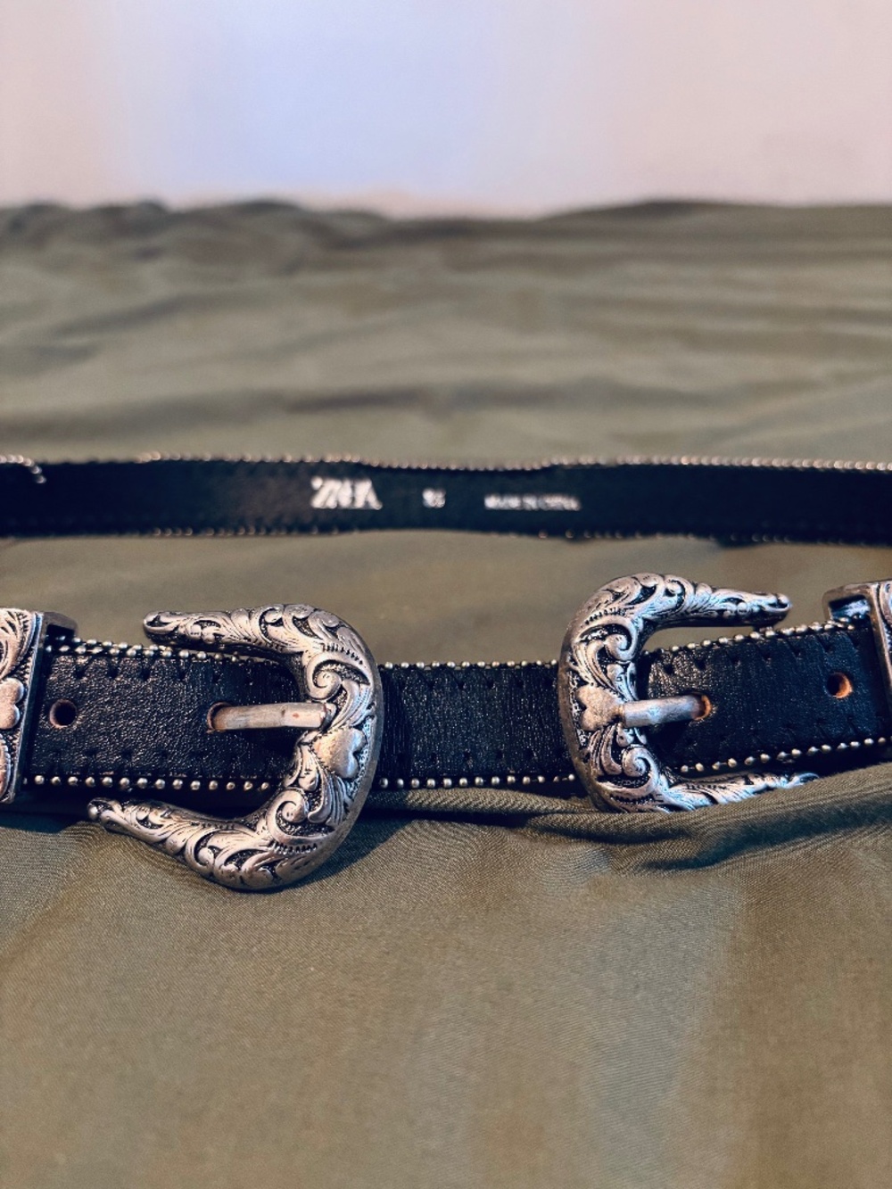 Double Buckle Western Belt